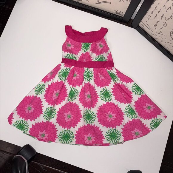 Penelope Mack Other - 💜3/$12✨ Penelope Mack Toddler Pink Green Floral Sleeveless Dress Size 18 months